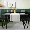 PVC table flag, modern and simple Nordic-style bed flag, bed tail cover, coffee table and dining table decorative fabric, long strip light luxury tablecloth details Picture